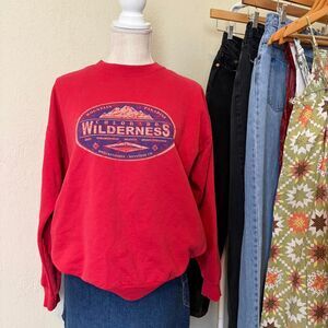 American-vintage Women's Red Sweatshirt